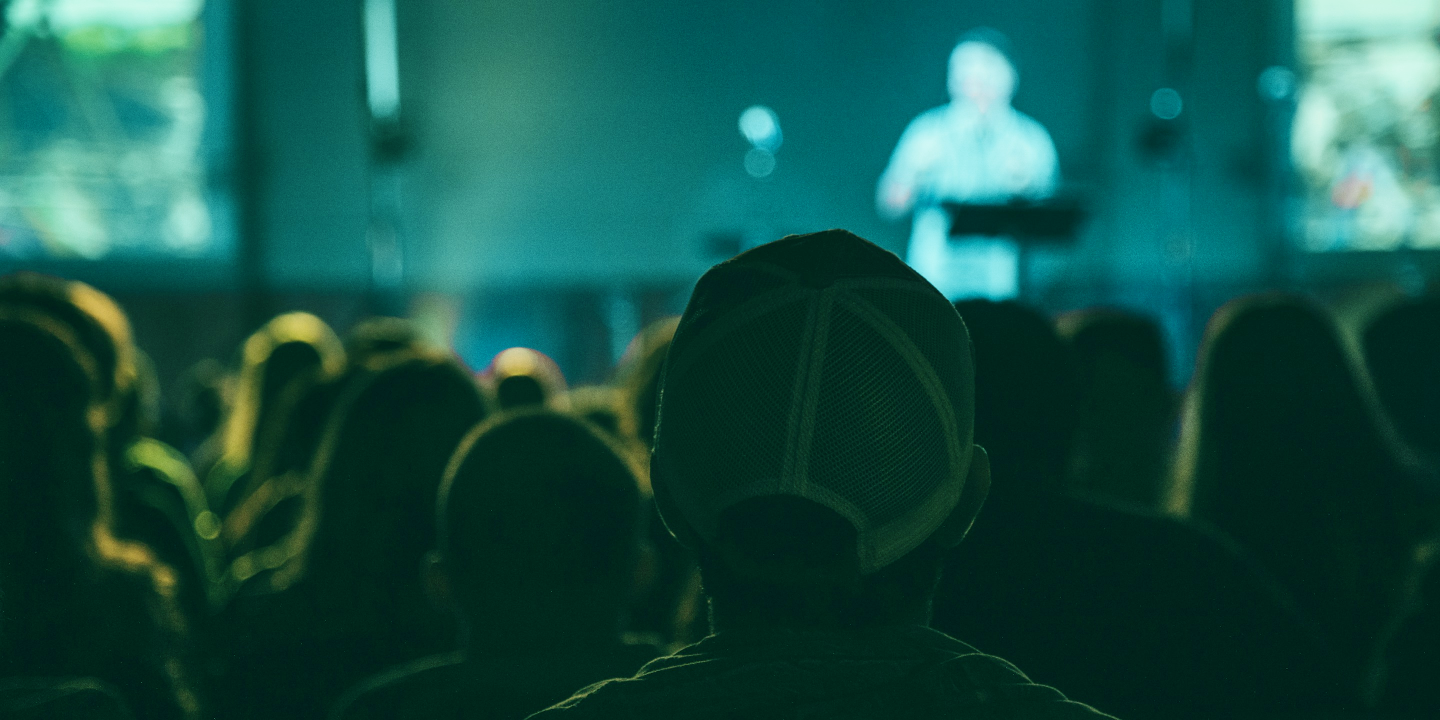 speaker on stage